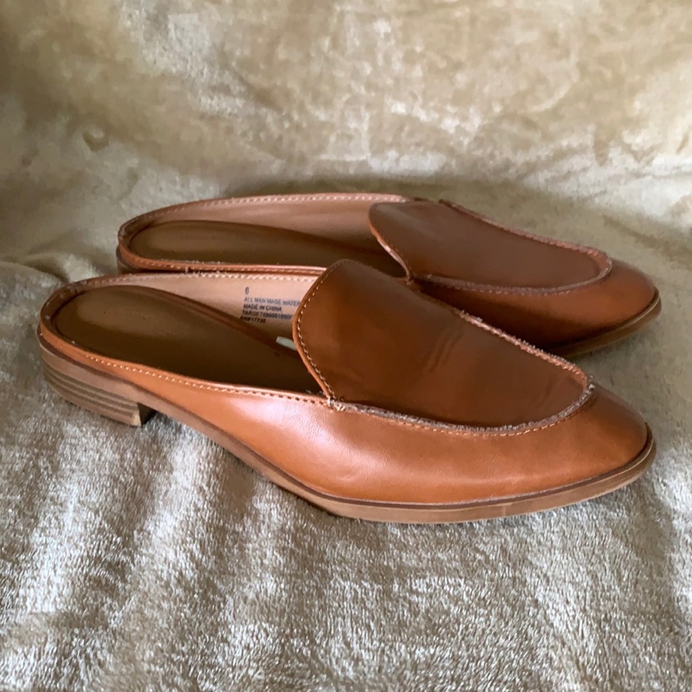UT Faux Leather Mules